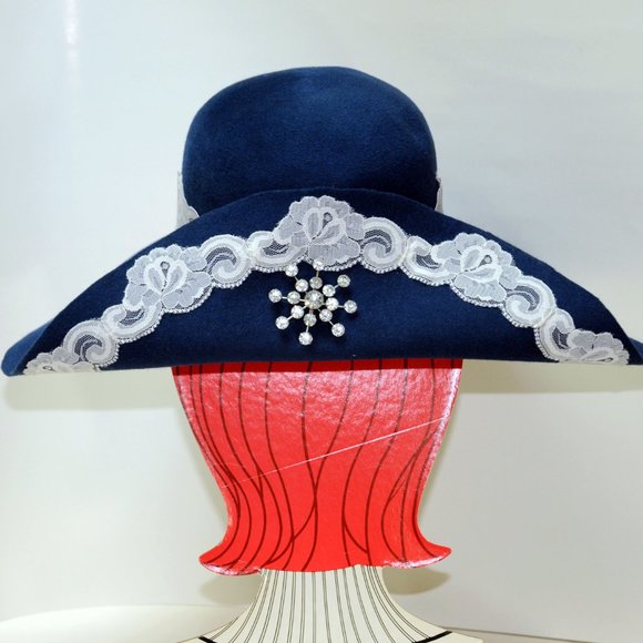 Women’s Picture Frame Wide Brim Hat 100% Wool main image 7